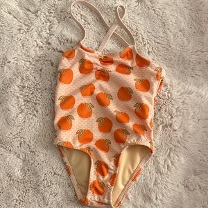 Pink Chicken brand Orange Fruit Print Swimsuit